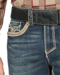 Men's Boot Cut Western Jeans – Stretch Denim Cowboy Pants - Navy 26501 - OriginalWestern.com