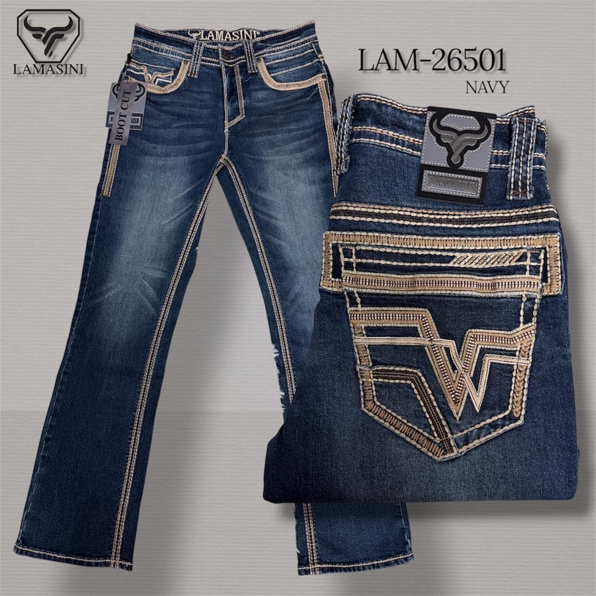 Men's Boot Cut Western Jeans – Stretch Denim Cowboy Pants – Navy 26501 - OriginalWestern.com