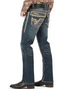 Men's Boot Cut Western Jeans – Stretch Denim Cowboy Pants - Navy 26501 - OriginalWestern.com