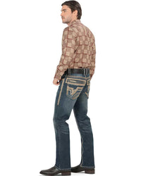 Men's Boot Cut Western Jeans – Stretch Denim Cowboy Pants - Navy 26501 - OriginalWestern.com