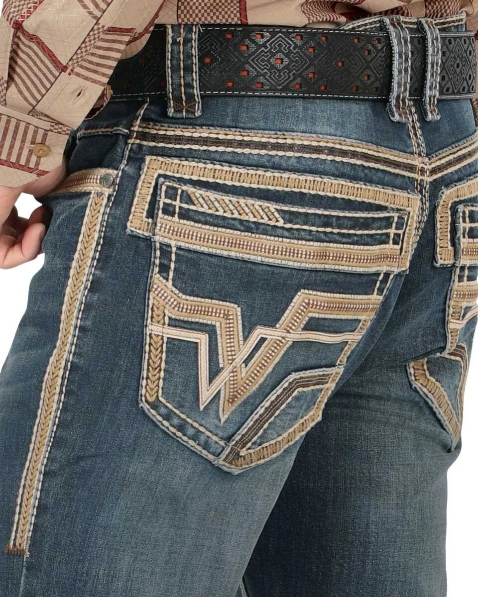 Men's Boot Cut Western Jeans – Stretch Denim Cowboy Pants - Navy 26501 - OriginalWestern.com