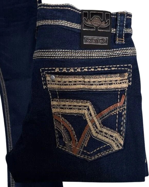 Men's Boot Cut Western Jeans – Stretch Denim Cowboy Pants - Navy 39504 - OriginalWestern.com