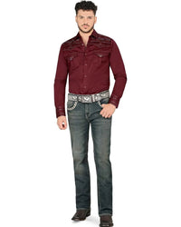 Men's Boot Cut Western Jeans – Stretch Denim Cowboy Pants - Stone 1872 - OriginalWestern.com