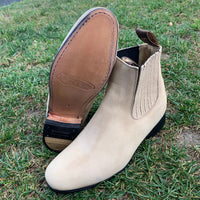 Men's Charro Ankle Boot Nubuck Est. 310 Bone - OriginalWestern.com