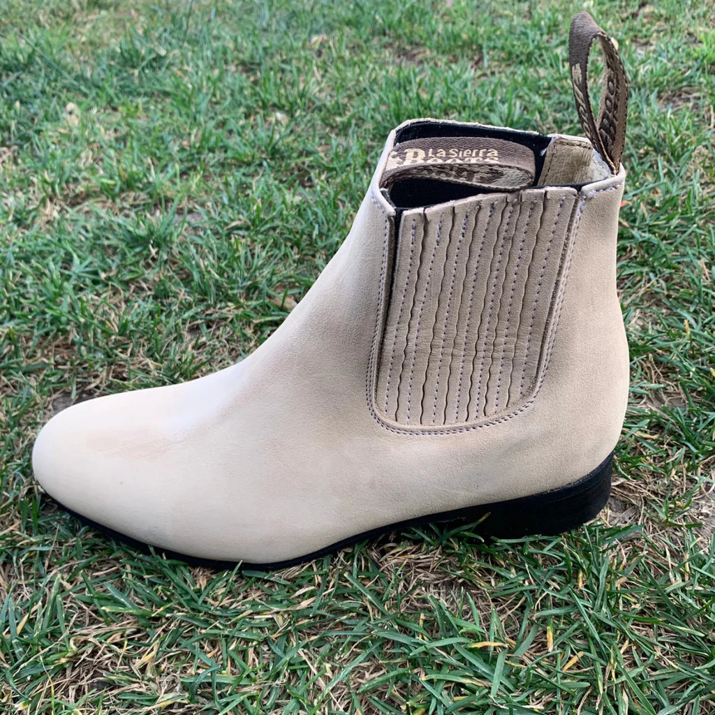 Men's Charro Ankle Boot Nubuck Est. 310 Bone - OriginalWestern.com