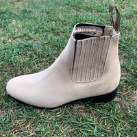 Men's Charro Ankle Boot Nubuck Est. 310 Bone - OriginalWestern.com