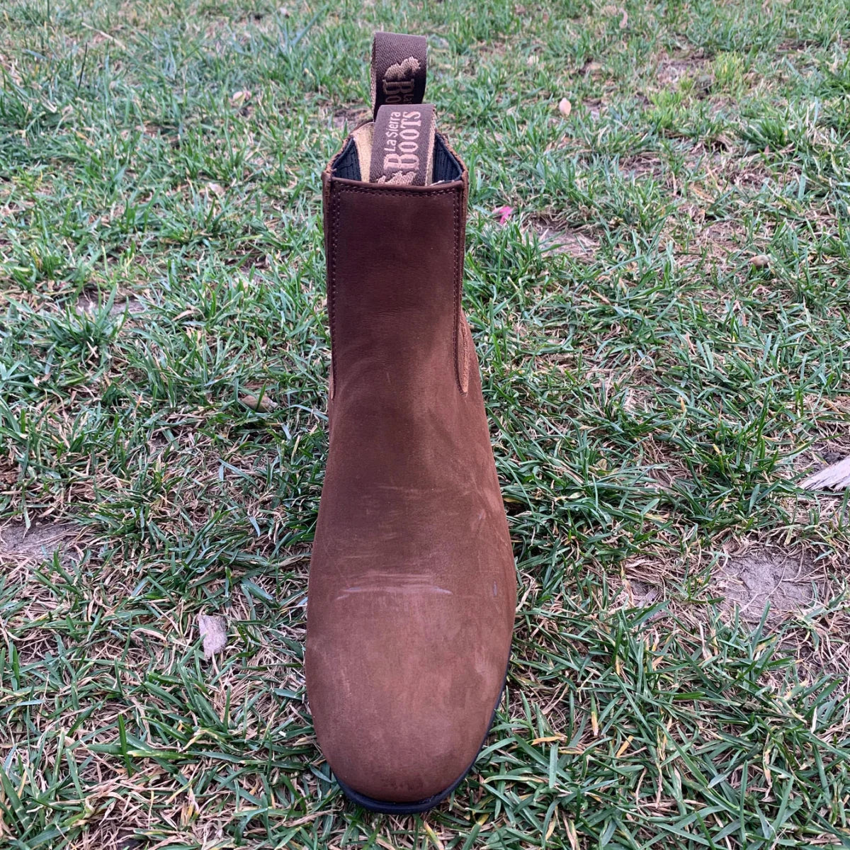 Men's Charro Ankle Boot Nubuck Est. 310 Brown - OriginalWestern.com