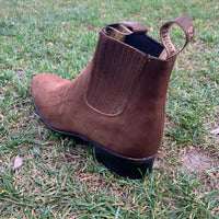 Men's Charro Ankle Boot Nubuck Est. 310 Brown - OriginalWestern.com