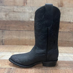 Men's Cowboy Boot Genuine Bull Neck Leather Western Est. 099 Black - OriginalWestern.com