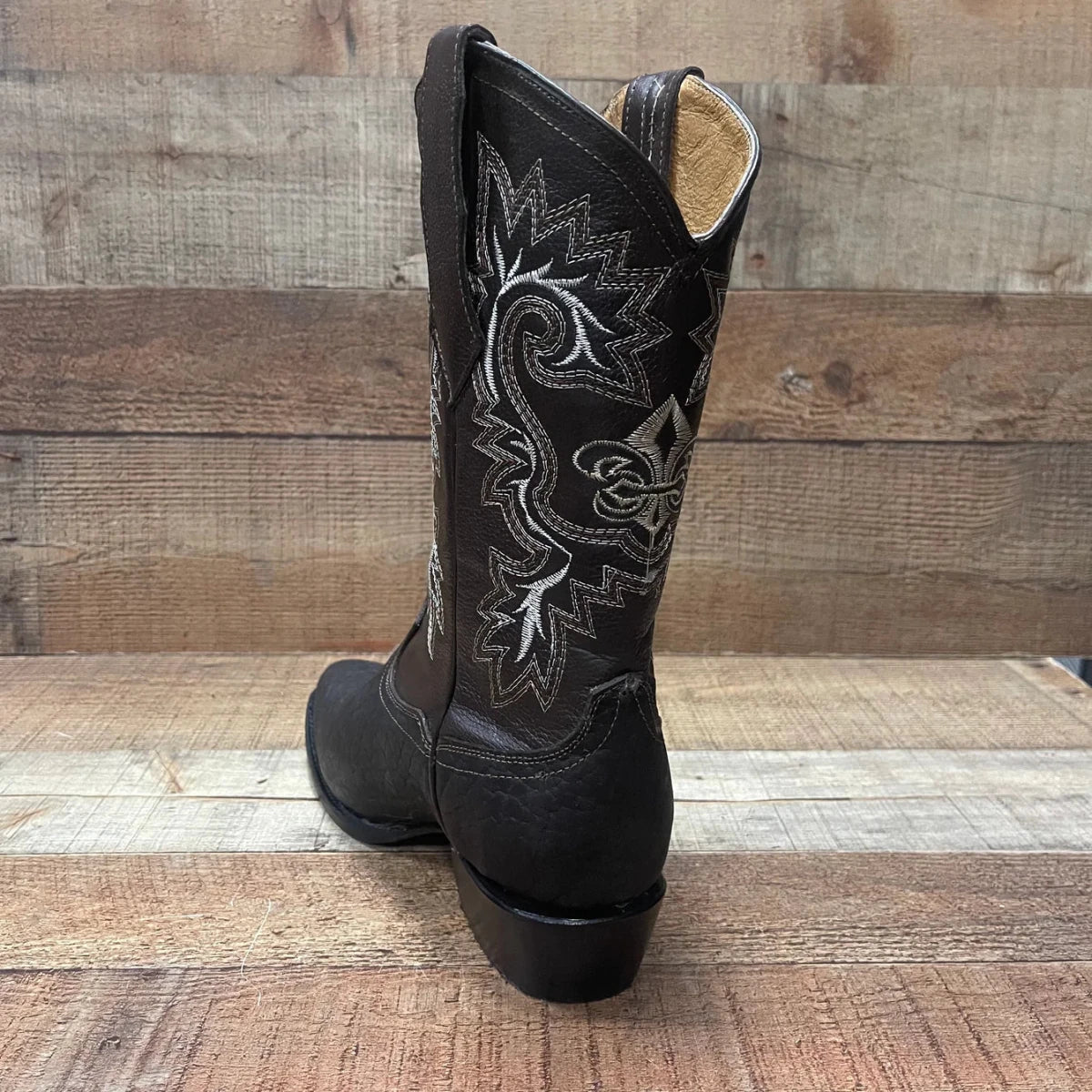 Men's Cowboy Boot Genuine Bull Neck Leather Western Est. 099 Brown - OriginalWestern.com