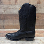 Men's Cowboy Boot Lizard Print Genuine Leather Western Est. 099 Black - OriginalWestern.com