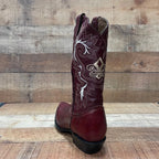 Men's Cowboy Boot Lizard Print Genuine Leather Western Est. 099 Wine - OriginalWestern.com