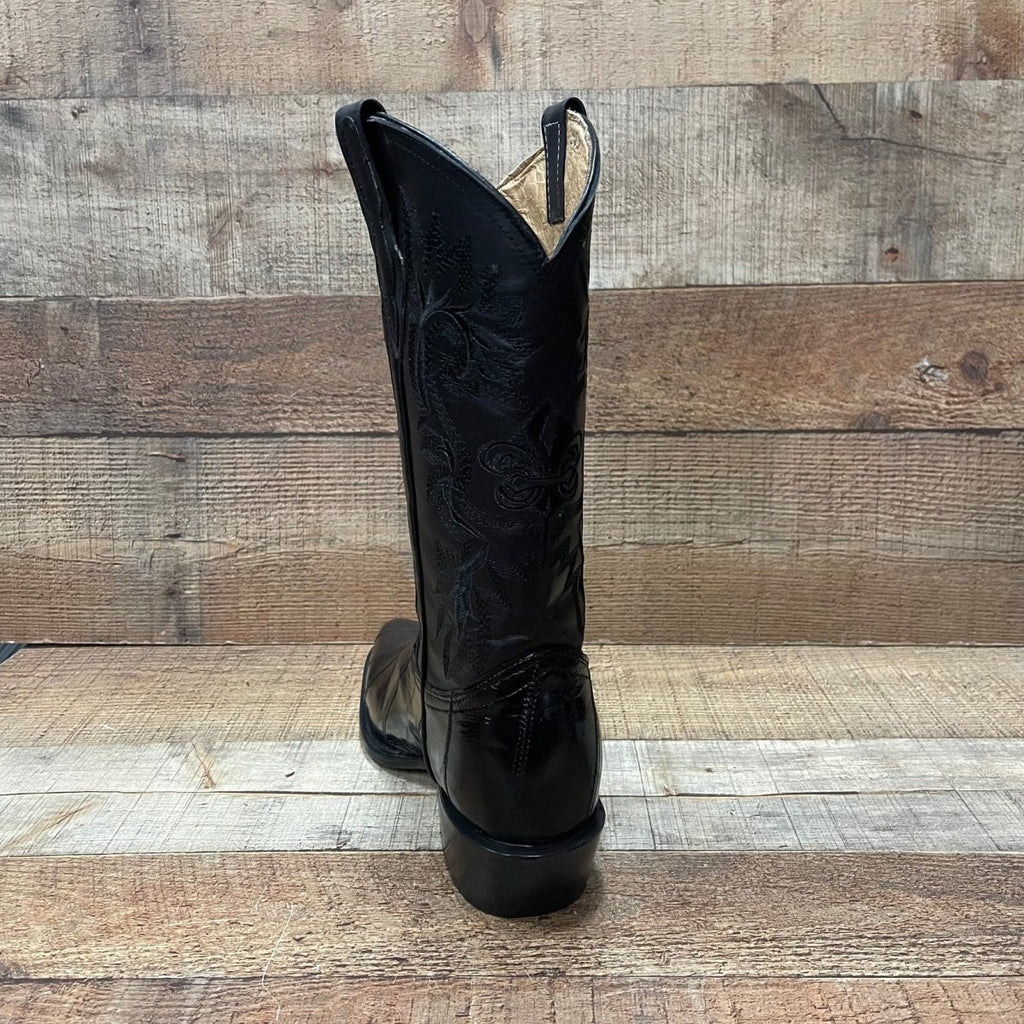 Men's Cowboy Boots Original Eel Leather Western Pointy Est. 099 Black - OriginalWestern.com