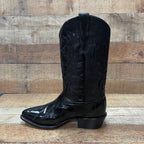 Men's Cowboy Boots Original Eel Leather Western Pointy Est. 099 Black - OriginalWestern.com