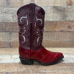 Men's Cowboy Boots Original Eel Leather Western Pointy Est. 099 Wine - OriginalWestern.com