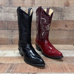Men's Cowboy Boots Original Eel Leather Western Pointy Est. 099 Wine - OriginalWestern.com