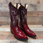 Men's Cowboy Boots Original Eel Leather Western Pointy Est. 099 Wine - OriginalWestern.com