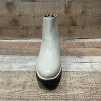Men's Cowboy Pull On Ankle–Round Boots Rubber Sole Est. 250 Beige - OriginalWestern.com