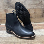Men's Cowboy Pull On Ankle–Round Boots Rubber Sole Est. 250 Black - OriginalWestern.com