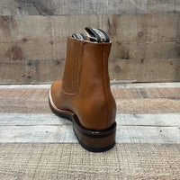Men's Cowboy Pull On Ankle–Round Boots Rubber Sole Est. 250 Honey - OriginalWestern.com