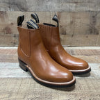 Men's Cowboy Pull On Ankle–Round Boots Rubber Sole Est. 250 Honey - OriginalWestern.com