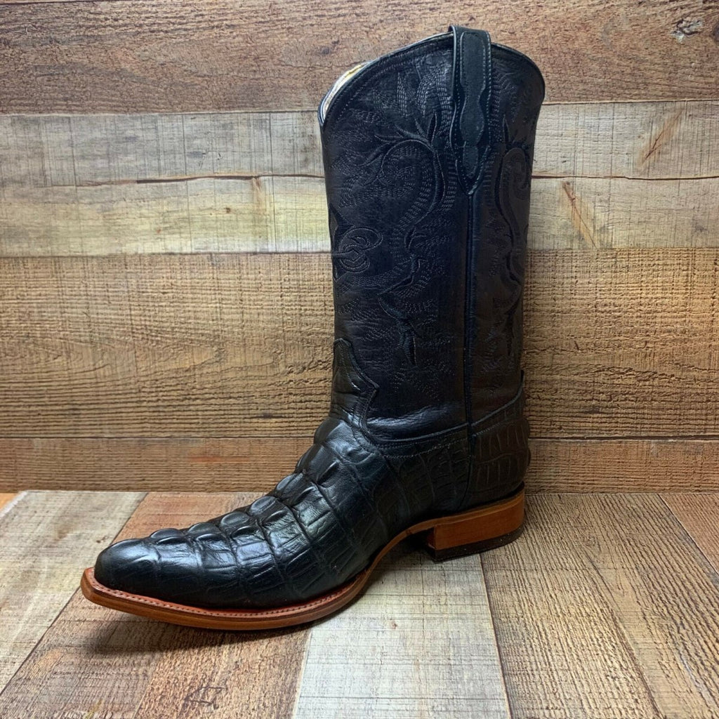 Men's Cowboy Western Exotic Cocodrile Print Pinted Toe Boot Est. 097 Black - OriginalWestern.com