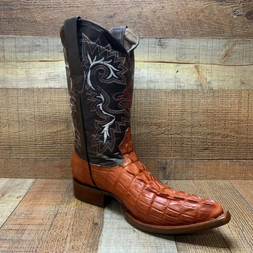 Men's Cowboy Western Exotic Cocodrile Print Pinted Toe Boot Est. 097 Cognac - OriginalWestern.com