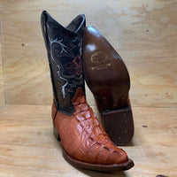 Men's Cowboy Western Exotic Cocodrile Print Pinted Toe Boot Est. 097 Cognac - OriginalWestern.com