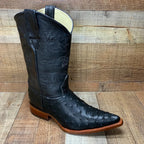 Men's Cowboy Western Exotic Ostrich Print Pointed Toe Boot Est. 097 Black - OriginalWestern.com