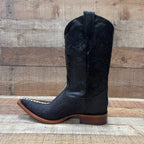 Men's Cowboy Western Exotic Stingay Print Pointed Toe Boot Est. 097 Black - OriginalWestern.com