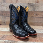 Men's Cowboy Western Fish Pirarucu Print Square Toe Boots Est. 722/700 Black - OriginalWestern.com