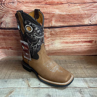 Men's Cowboy Western Leather Square Toe Boots Est. 700 Honey - OriginalWestern.com