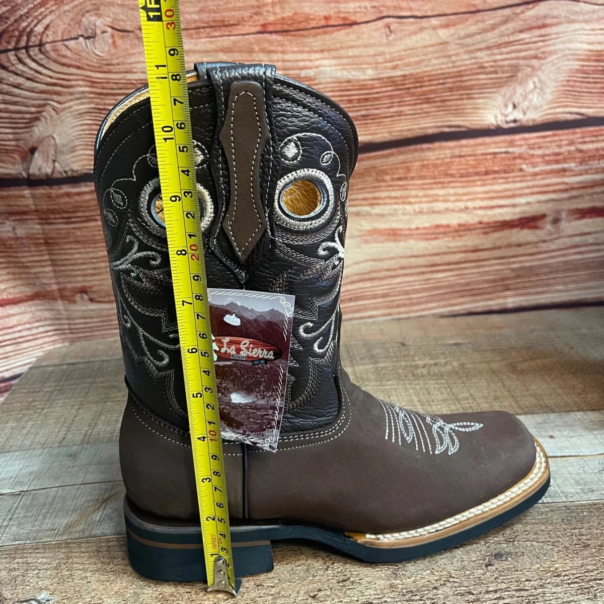 Men's Cowboy Western Leather Square Toe Boots Est. 700 Mocha - OriginalWestern.com