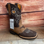 Men's Cowboy Western Leather Square Toe Boots Est. 700 Mocha/Miel - OriginalWestern.com