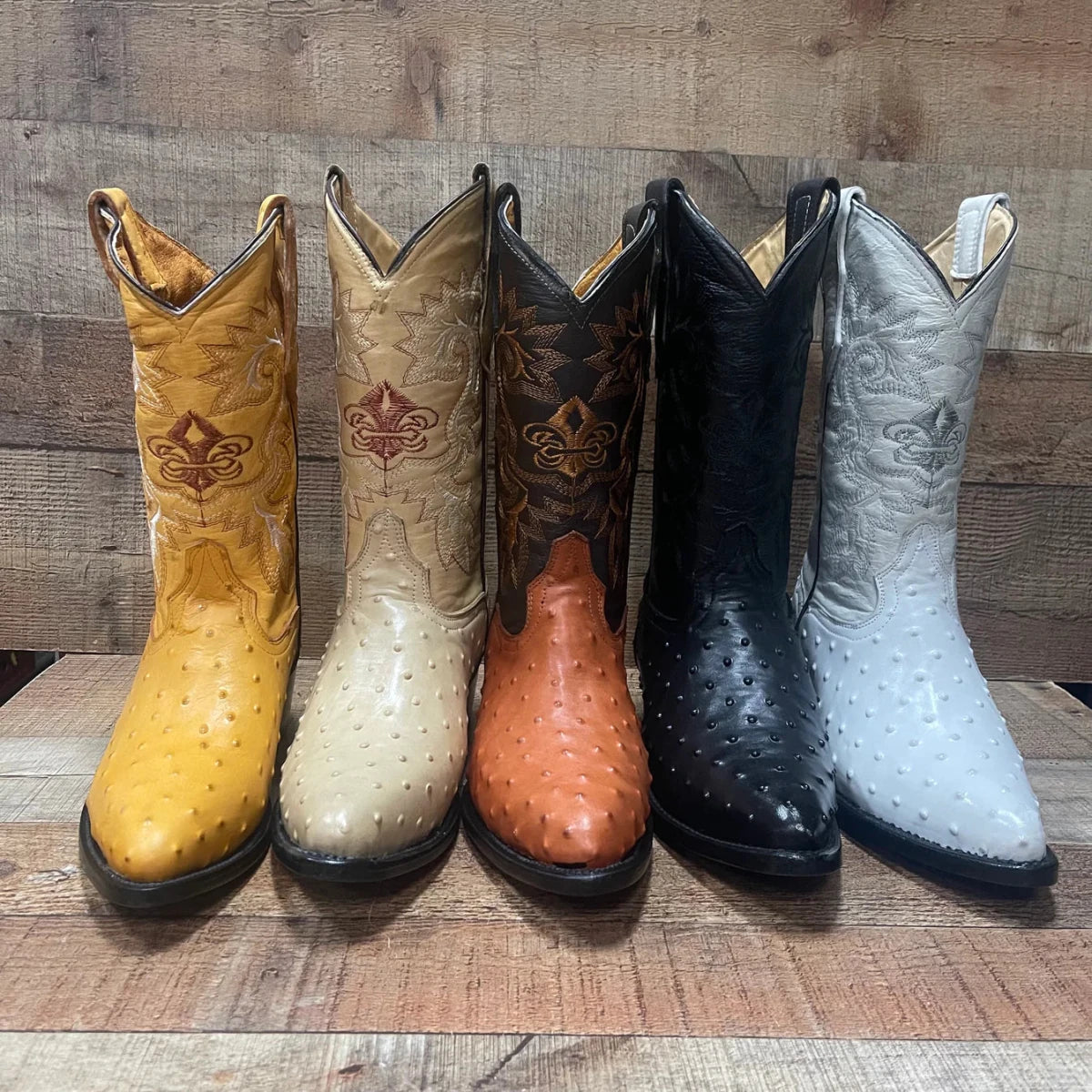 Men's Cowboy Western Ostrich Printed Pointed Boots Est. 099 Orix - OriginalWestern.com