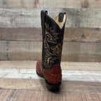Men's Crocodile Print Leather Cowboy Boots Est. 099 Cognac - OriginalWestern.com
