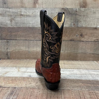 Men's Crocodile Print Leather Cowboy Boots Est. 099 Cognac - OriginalWestern.com