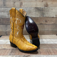 Men's Crocodile Print Leather Cowboy Boots Est. 099 Mango - OriginalWestern.com