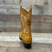 Men's Crocodile Print Leather Cowboy Boots Est. 099 Mango - OriginalWestern.com