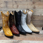 Men's Crocodile Print Leather Cowboy Boots Est. 099 Orix - OriginalWestern.com
