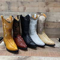 Men's Crocodile Print Leather Cowboy Boots Est. 099 Orix - OriginalWestern.com