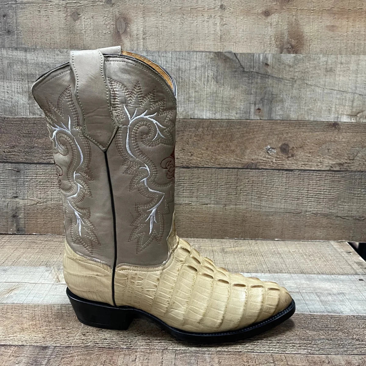 Men's Crocodile Print Leather Cowboy Boots Est. 099 Orix - OriginalWestern.com