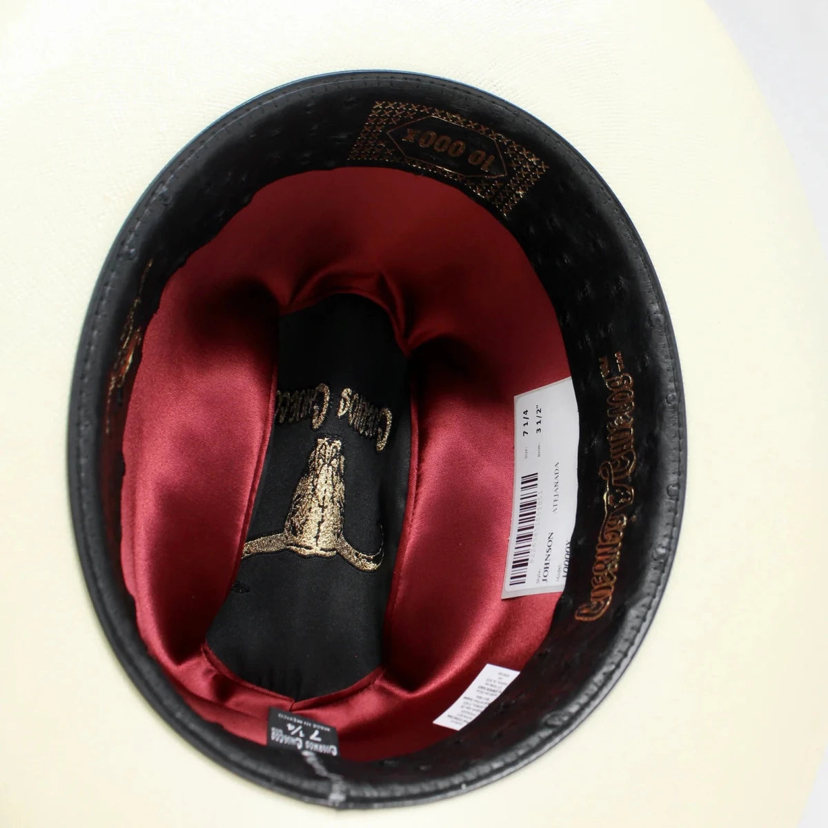 Men’s Cuernos Chuecos 10,000X Johnson Style Straw Cowboy Hat DeLuxe - OriginalWestern.com