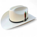 Men’s Cuernos Chuecos 10,000X Sinaloa Style Shantung Straw Ostrich Cowboy Hat - Brim 3" - OriginalWestern.com