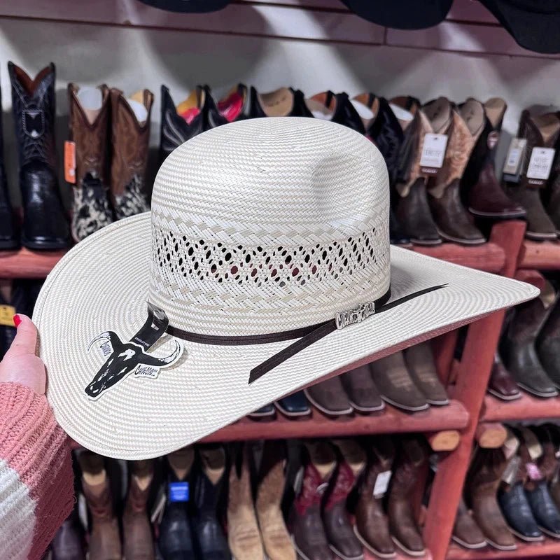 Men’s Cuernos Chuecos 100X Gus Style Western Cowboy Shantung Straw Hat - OriginalWestern.com