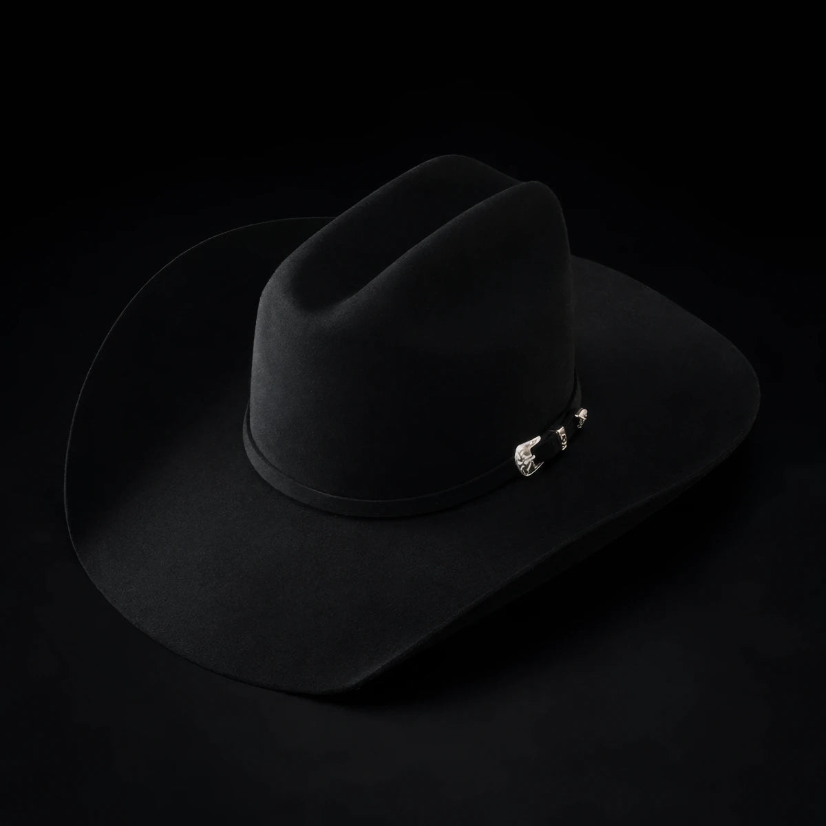 Men’s "El Jefe" 100X Luxury Handcrafted Western Cowboy Beaver Fur Felt Hat - Black - OriginalWestern.com