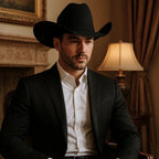 Men’s "El Jefe" 100X Luxury Handcrafted Western Cowboy Beaver Fur Felt Hat - Black - OriginalWestern.com