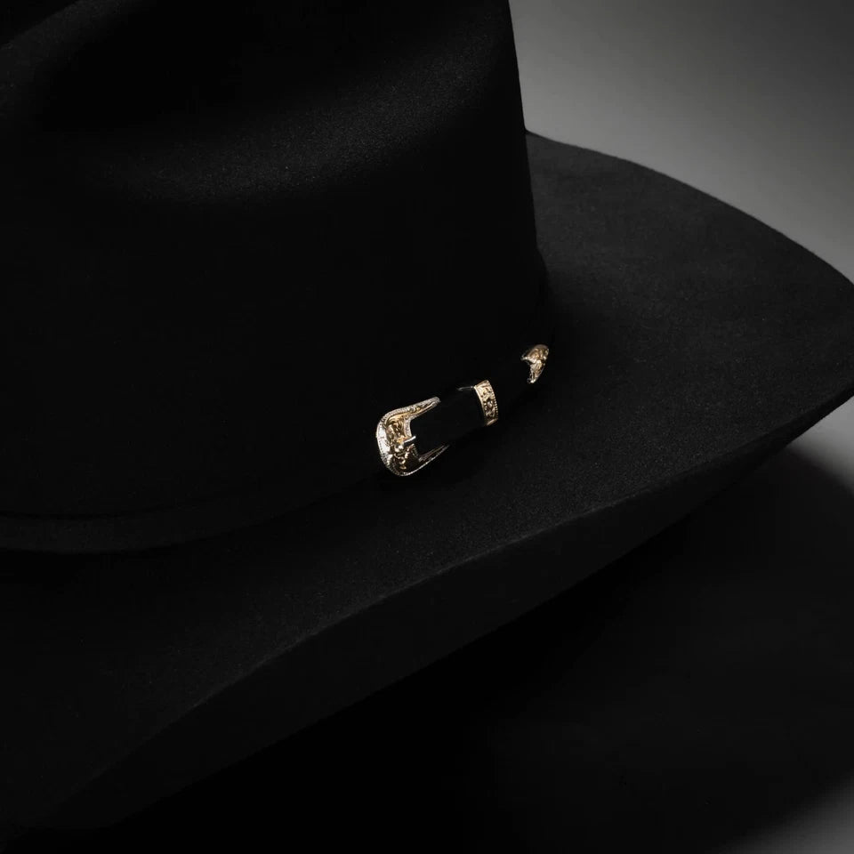 Men’s "El Jefe" 100X Luxury Handcrafted Western Cowboy Beaver Fur Felt Hat - Black - OriginalWestern.com