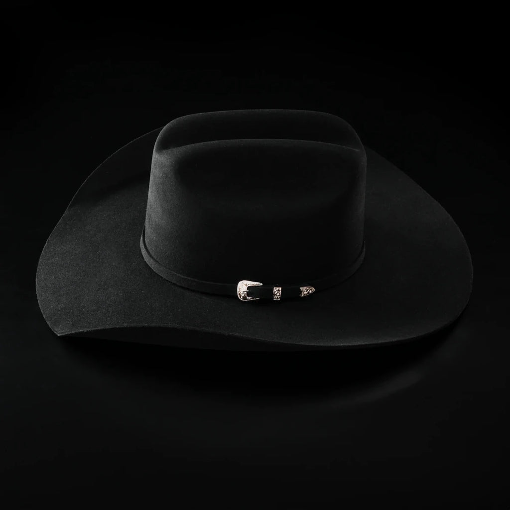Men’s "El Jefe" 100X Luxury Handcrafted Western Cowboy Beaver Fur Felt Hat - Black - OriginalWestern.com