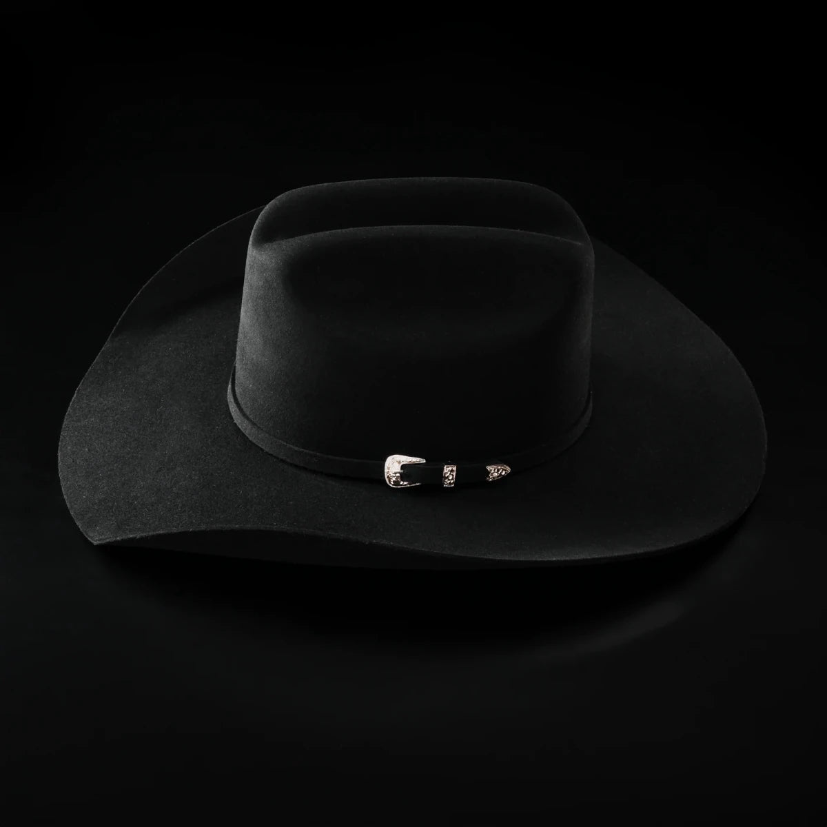 Men’s "El Jefe" 100X Luxury Handcrafted Western Cowboy Beaver Fur Felt Hat - Black - OriginalWestern.com